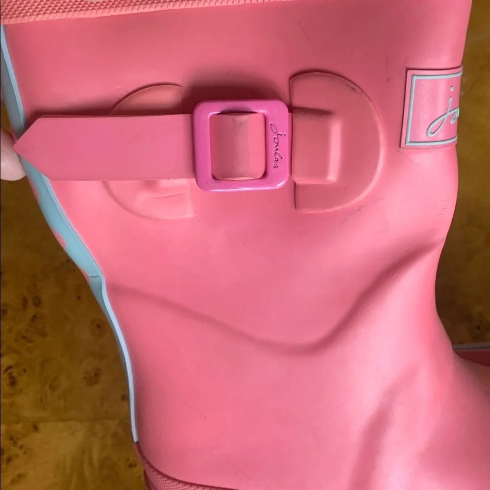 Joules Pink Rain Boot Girls 12